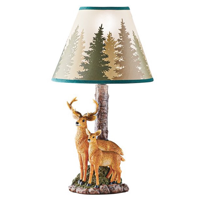factory direct supplier handmade deer lamp shaped holder resin table lamp base