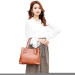 Factory Directly Sell Women Fashion Pu Leather Vintage Handbag Shoulder Bag