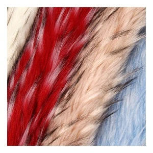 Factory Directly Wholesale 100% Polyester Long Pile Faux Raccoon Fur Fabric
