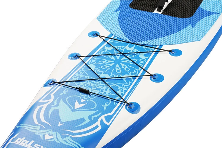 Factory new arrival attractive style white blue safety soft top sup surfboard