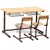 Import Factory Price School Furniture Wooden Students Desk and Chair Bench from China
