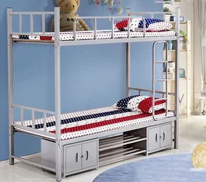 Factory prices apartment dormitory metal bunk bed for sales
