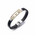 Import Factory promotional fashion jewelry man bangle stainless steel leather bracelets from China