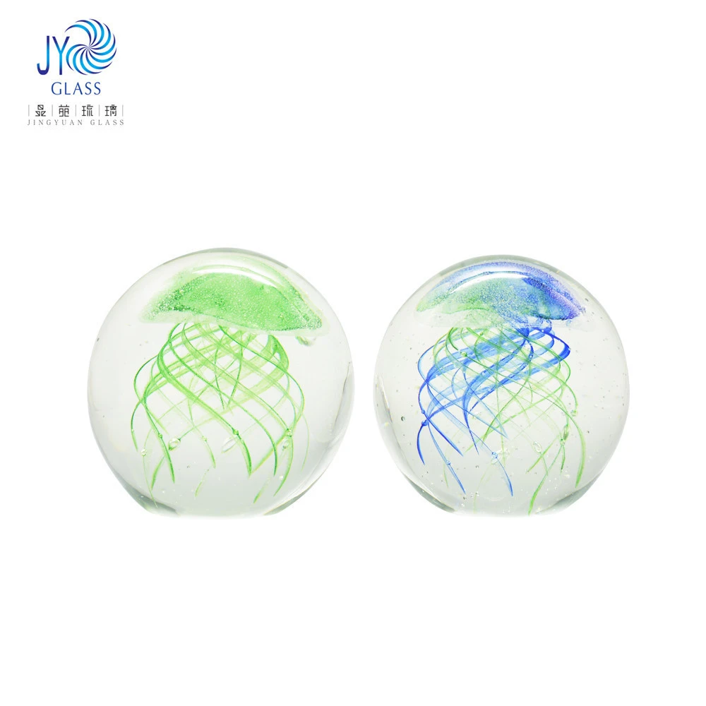 factory supply craft ornaments glass jellyfish for decoration