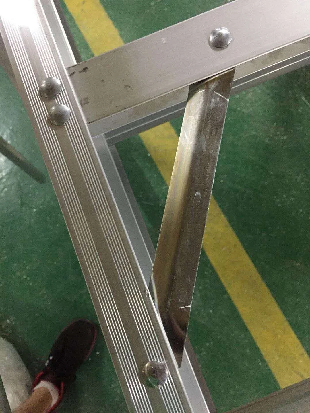 Factory wholesale aluminum alloy foldable step ladder platform ladder with handrail