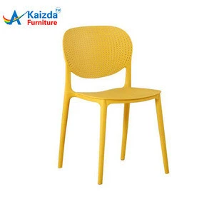 Factory wholesale Modern restaurant plastic furniture Colorful wimbledon garden polypropylene plastic Stackable Dining Chairs