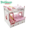 Fancy bedroom furniture set happy family doll house toy wooden furniture accessories wood bunk bed