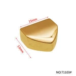 Fashion design bag parts custom metal decorative strap end for handbag