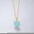 Import Fashion natural Opal stone necklac 925 Sterling Silver 18K Gold Plated Fashion Gemstone Pendant S925 silver Necklace from China