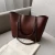 Import Fashion pure color shoulder crossbody bags genuine leather tote handbags for women from China