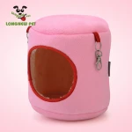 Fashionable Pet Plush Cylinder Hamster Nest Rabbit Hammock Hanging Cage Bed With Buckle
