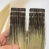 Fasimei  remy raw cuticle aligned hair vendors 100% human hair invisible tape in extensions russian hair