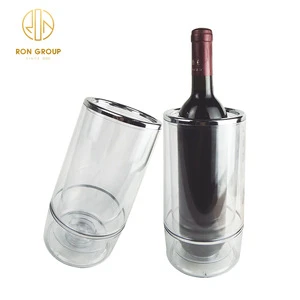 Favorable Price Double Wall Straight Barware Tools Plastic Frosted Red Wine Bucket