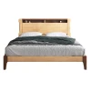 FEIFAN Factory Wholesale Storage Bed Single King Size Modern Solid Wood Platform Bed Frame for Hotels