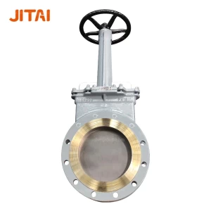 Flanged DN300 Slurry Knife Edge Gate Valve From ISO Manufacturer