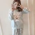 Import Flannel Winter Women Warm Printing Cartoon Cat Pajamas with Long Sleeve Long Pant Plus Thick O Neck Home Wear Suit Pajama Sets from China