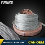 flat flexible bare braided copper wire