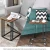 Import Foldable Living Room Brown Snack End Table Modern Farmhouse Wood and Metal C Shaped Coffee Sofa Side Table from China