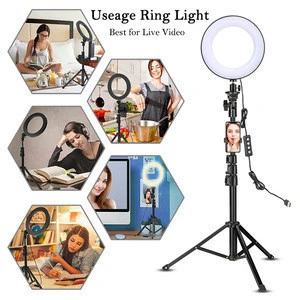 Forfeel Beauty 10 Inch Tiktok Photographic Selfie Led Ring Light With Tripod Stand For Live Stream Makeup Youtube Video