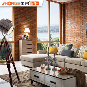 Buy Foshan Home Furniture L Shaped Corner Living Room Fabric Sofa Set ...