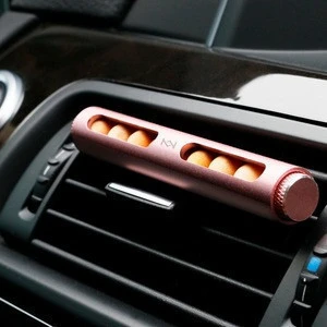 Free Natural Wood Car Air Freshener, Solid Perfume Aroma Car Fragrance Diffuser with Vent Clip