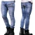 Import FREE Shipping Denim Jeans Men Stylish Ripped Jeans Pants Biker Slim Straight Frayed Denim Trousers New Fashion Skinny Jeans from China