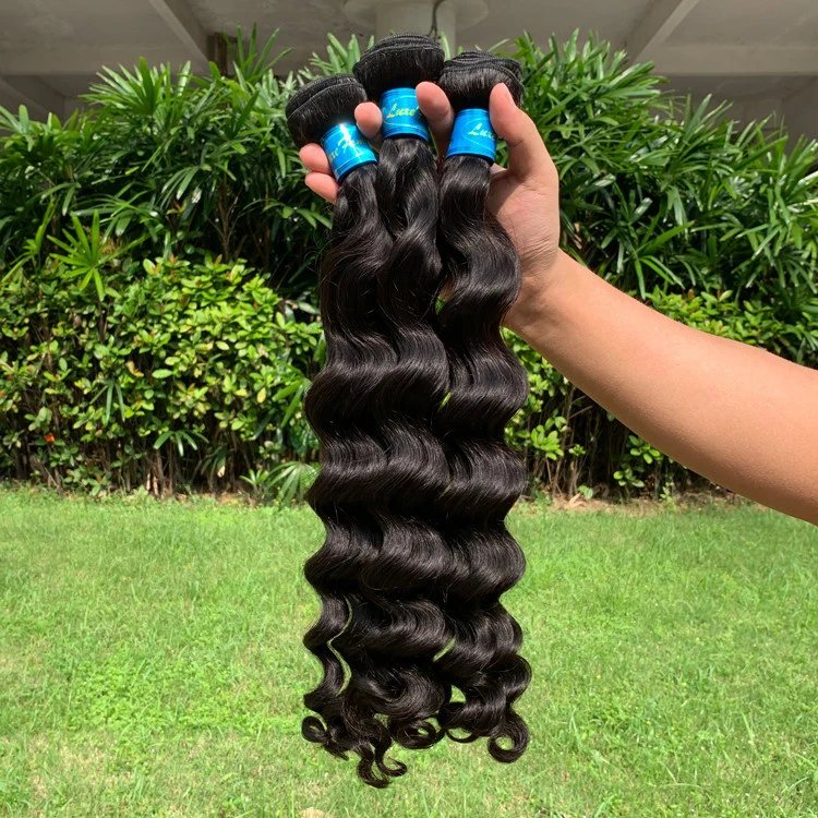 loose deep wave green colored braided