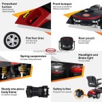Free shipping Medium 24V 300W 4 Wheel Adult for Disabled or Handicapped Moped Mobility Scooters