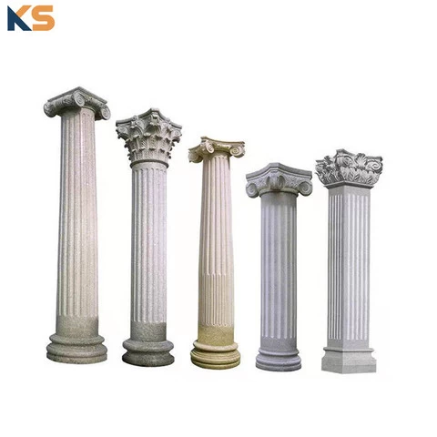 FRP Plastic ABS Mould For Sandstone Corinthian Fluted Concrete Roman Column