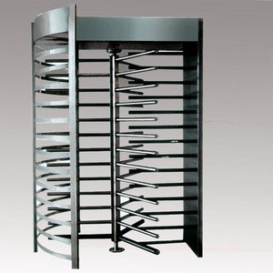 Full height turnstile gate mechanism with single channels for access control rfid security gate