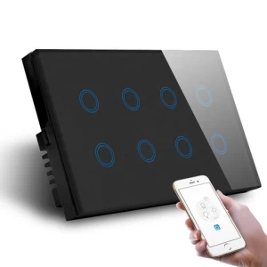 G-Tech Plus Smart Tuya Wall Switch Smart Switch No Neutral 8 Gang Switch Wifi Remote Control