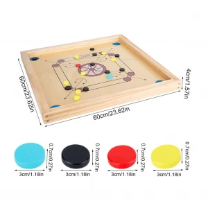 Game Board Round Burr-free Wood Board Two-player Puzzle Board Game Parent-child Interactive Toys