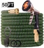 Garden Hose 50 Ft | Expandable Garden Water Hose with 4-Layers Latex Core| Superior Strength 3750D Flexible Water Hose