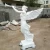 Import Garden Natural White Marble Angel Statue Sculpture With Trumpet from China