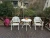 Import Garden tables chair sets modern miniature patio circle outdoor furniture cast aluminum tea garden set from China