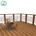 GD Aluminum Multi-sized Glass Stairs Railing Deck Aluminium Balustrade System Post Balustrade Post