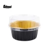 GDMEI Aluminum Foil Muffin Cupcake Ramekin Cups Disposable Muffin Liners Mini Foil Baking Cups Aluminum Cupcake Pans with Lids