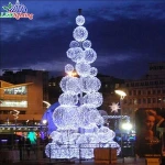 giant christmas ball tree led lighting decoration outdoor waterproof holiday lighting led
