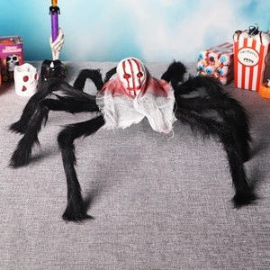 GIGA high simulation black spiders web skulls decoration halloween spider