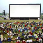 Good price inflatable theater projection screen, large inflatable open air home inflatable movie screen for fun