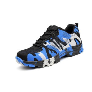 Good Quality Professional Camouflage Men Blue Industrial Safety Footwear