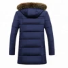 Good Quality Zipper Button Down Coat Pockets Winter Parka Long Down Jackets With Fur Hoodies