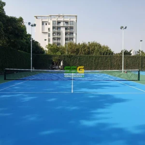 green and blue Silicon PU basketball court floor paint and tennis court outdoor sport flooring