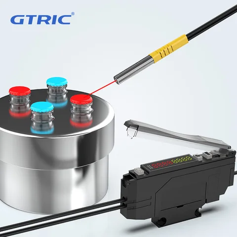 Buy Gtric Color Recognition Fiber Optic Sensor Coaxial Probe Rgb 3 ...