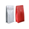 Gusseted Foil Coffee Kraft Paper Plastic Packaging Pouch 250 g 1kg 2kg Square Bottom Coffee Bags Matte Black