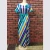 Import H &amp; D loose rainbow  Round neck  bat sleeve cotton thick printed multicolor casual women summer dress  with belt from China