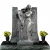 Import Han white jade tombstone carving tombstone of figure monument from China