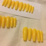 Hand-made glossy false nail Wearable Nail full cover press on sharp nail tips Artificial Fingernails