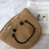 handmade crochet handbag cotton yarn knitting bag girls shopping bag