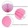 Hanging Pink Paper Fans Decoration Kit Round Paper Garlands for Wedding Birthday Party Baby Showers Events Accessories Set of 6
